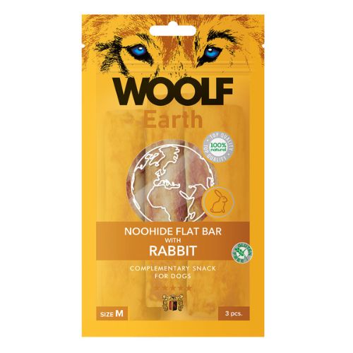 Snack Woolf Earth M Barrita Plana con Conejo 90gr