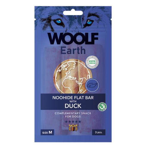 Snack Woolf Earth M Barrita Plana con Pato 90gr