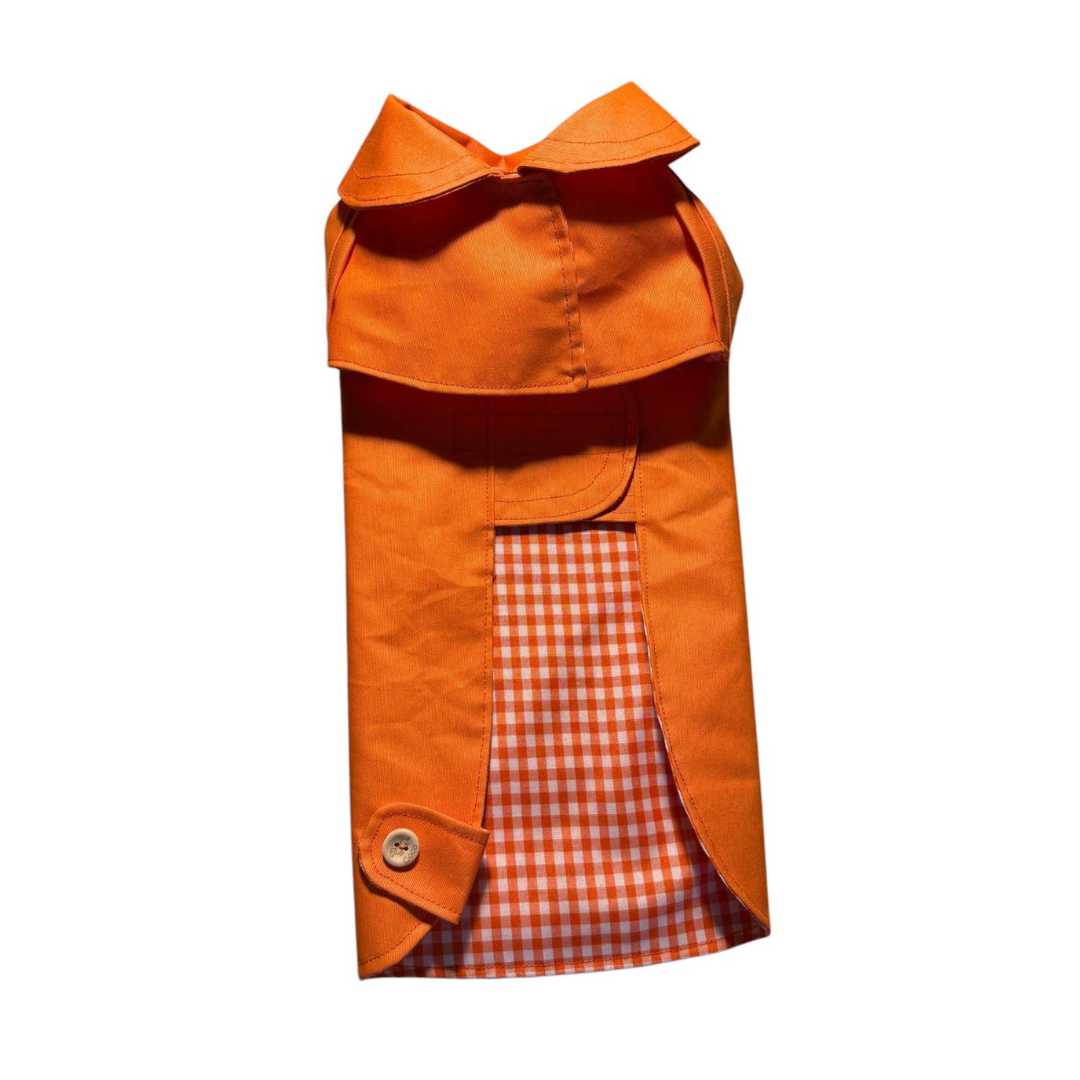 VICHY NARANJA - Gabardina waterproof Coco Couture