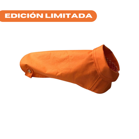 VICHY NARANJA - Gabardina waterproof Coco Couture