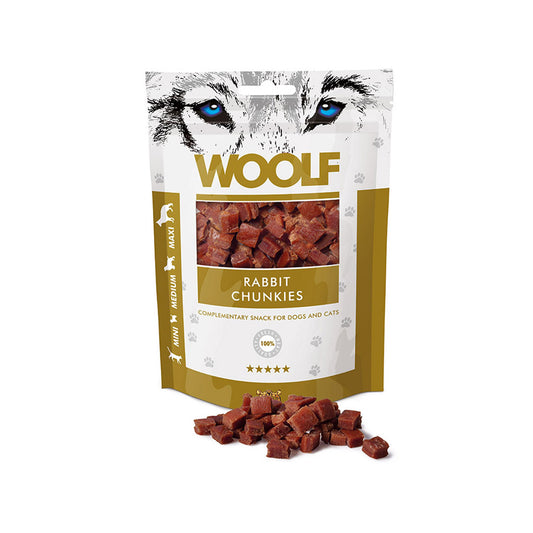 Snack Woolf Dados de Conejo para Perros y Gatos 100gr